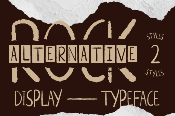 Alternative Rock Font: The Modern Hand Drawn Display Typeface