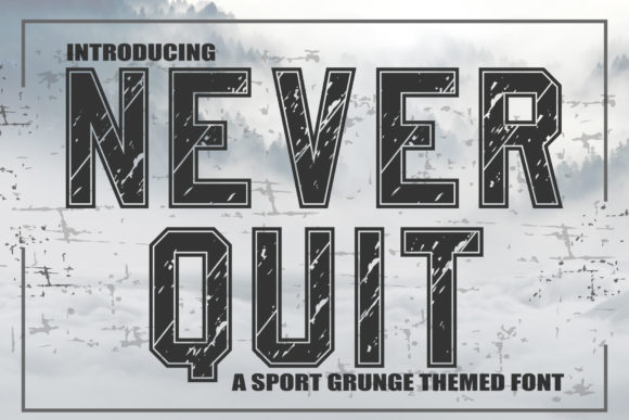 Testing the Never Quit Display Font in Real Branding Projects